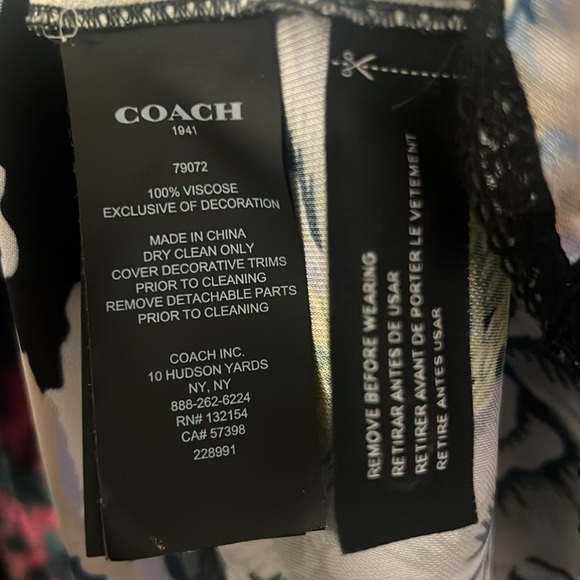 🌺COACH x Kaffe print midi dress size 6 - Picture 9 of 9